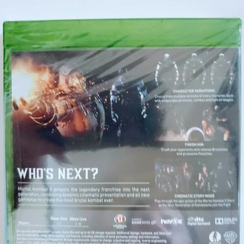 Mortal Kombat X Microsoft Xbox One Video Game Warner Bros Fighting New Sealed